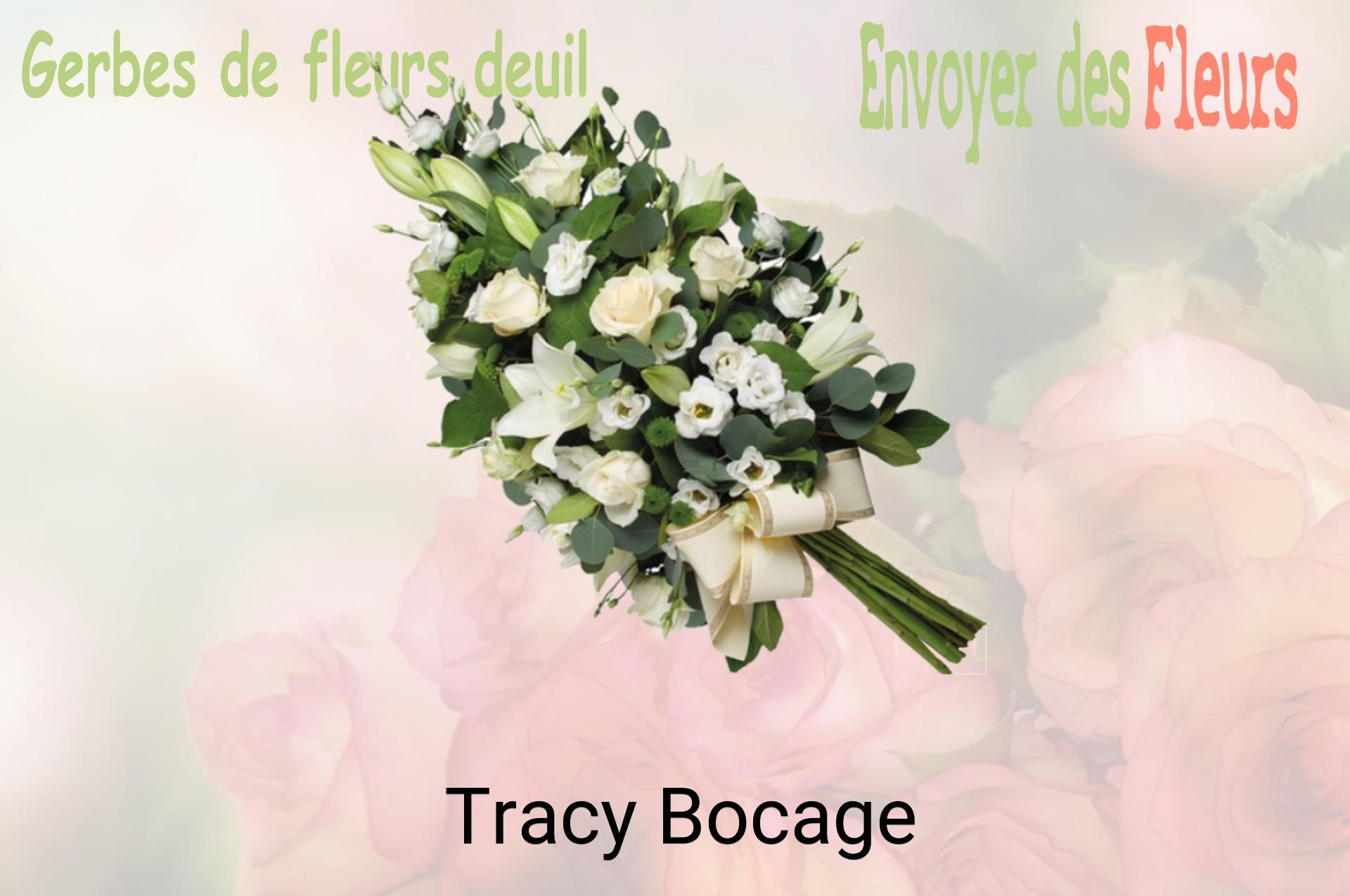 Gerbe de fleurs de deuil livrée à Tracy-Bocage